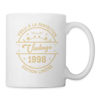 Vintage 1998 Retro Geburtstagsgeschenkidee 1998 - Tasse - Weiß - Rechts