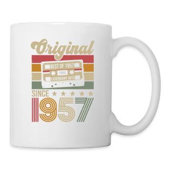 Vintage Geburtstag Original Geschenkidee 1957 - Tasse - Weiß - Rechts