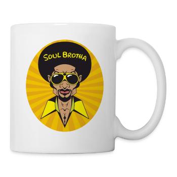 Funk Clothing | Vintage 70er Jahre Kostüm für Soul Musik - Tasse - Weiß - Rechts