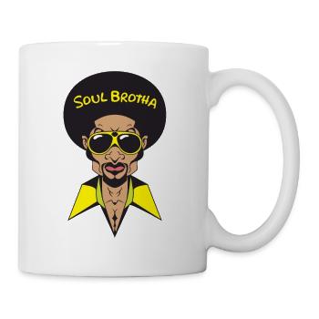 Funk Clothing | Vintage 70er Jahre Kostüm für Soul Musik - Tasse - Weiß - Rechts