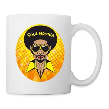 | de vêtements Funk Costume vintage des années 70 pour la musique soul - Mug blanc - blanc - Droite