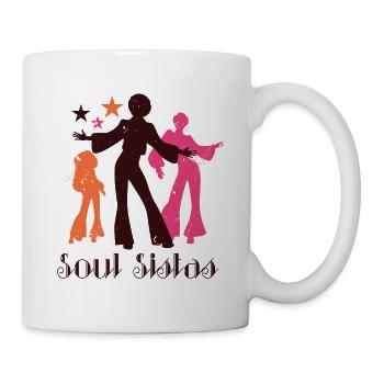 | de vêtements Funk Costume vintage des années 70 pour la musique soul - Mug blanc - blanc - Droite