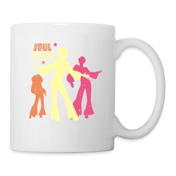 | de vêtements Funk Costume vintage des années 70 pour la musique soul - Mug blanc - blanc - Droite
