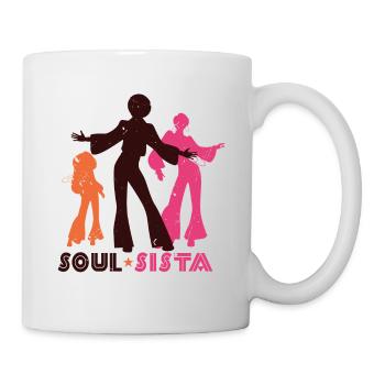 | de vêtements Funk Costume vintage des années 70 pour la musique soul - Mug blanc - blanc - Droite