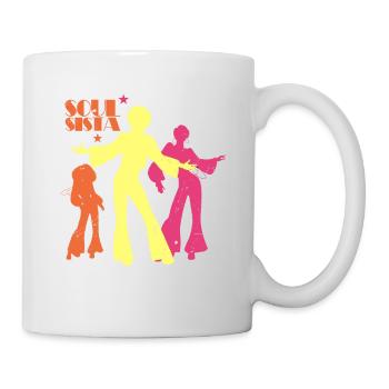 Funk Clothing | Vintage 70er Jahre Kostüm für Soul Musik - Tasse - Weiß - Rechts