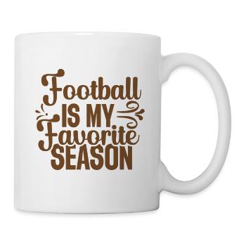 Football Is My Favorite Season - Tasse - Weiß - Rechts