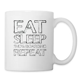 Eating Sleep Snowboarding - Mug - white - Right