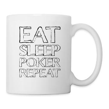 Manger Sleep Poker - Mug blanc - blanc - Droite