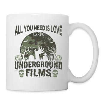 Underground Film, Independent Cinema, Horror - Tasse - Weiß - Rechts
