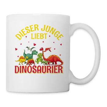 Dino Dinosaurier T-Rex Boy Junge Geschenk - Tasse - Weiß - Rechts