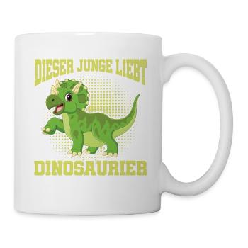 Dino Dinosaurier T-Rex Boy Junge Geschenk - Tasse - Weiß - Rechts