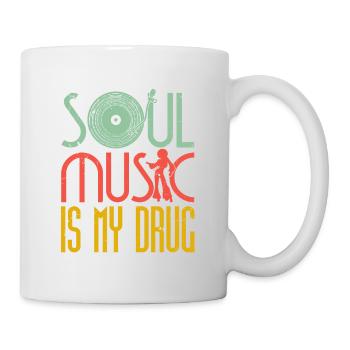 Funk Clothing | Vintage 70er Jahre Kostüm für Soul Musik - Tasse - Weiß - Rechts
