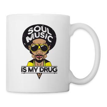| de vêtements Funk Costume vintage des années 70 pour la musique soul - Mug blanc - blanc - Droite