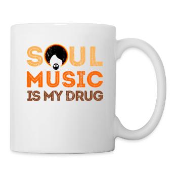 Funk Clothing | Vintage 70er Jahre Kostüm für Soul Musik - Tasse - Weiß - Rechts
