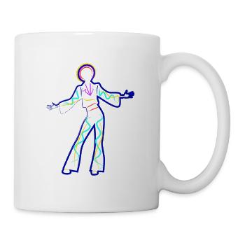 Funk Clothing | Vintage 70er Jahre Kostüm für Soul Musik - Tasse - Weiß - Rechts