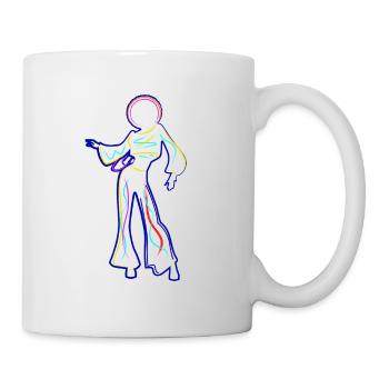 Funk Clothing | Vintage 70er Jahre Kostüm für Soul Musik - Tasse - Weiß - Rechts