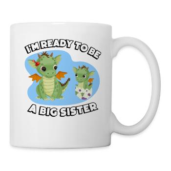 Je suis prêt à être une grande soeur - Mug blanc - blanc - Droite