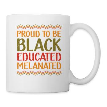 Fier d’être noir formé Melaniert Schwarzer - Mug blanc - blanc - Droite
