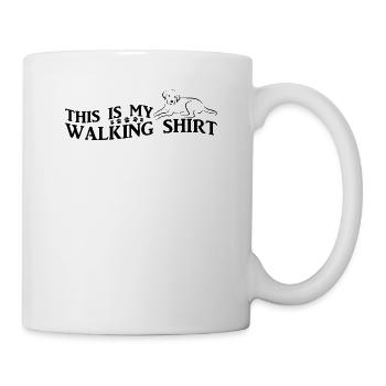 C’est ma chemise de promenade de chien - Mug blanc - blanc - Droite