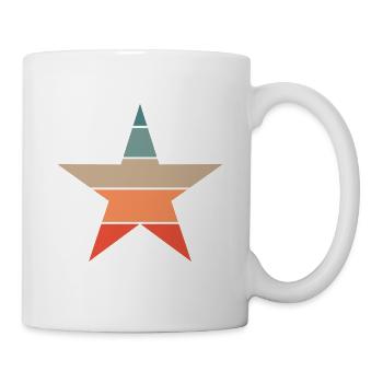 Stern Retro Vintage Stern Symbole und Formen Stern - Tasse - Weiß - Rechts