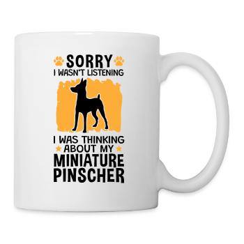 Pinscher thought of dwarf pinscher - Mug - white - Right