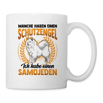 Samojede ist mein Schutzengel Samojedenspitz - Tasse - Weiß - Rechts