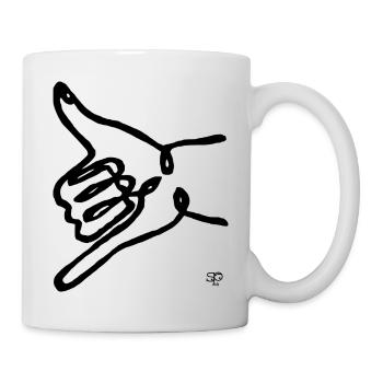 Surfer Hand - Tasse - Weiß - Rechts