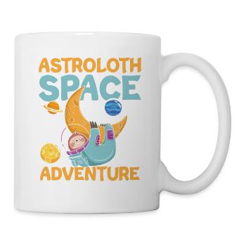 Astroloth Space Adventure Faultier - Tasse - Weiß - Rechts