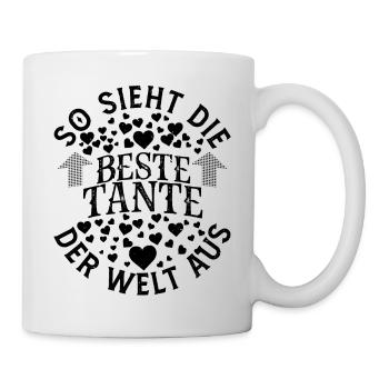 So Sieht Die Beste Tante der Welt Aus Tantchen - Tasse - Weiß - Rechts