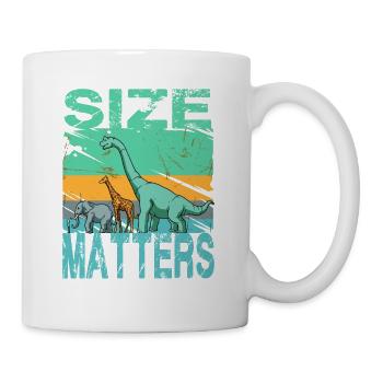 Brachiosaurus Dinosaurier Giraffe Elefant Mensch - Tasse - Weiß - Rechts