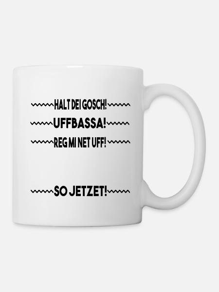 Schwäbisch Kaffee lustig - Tasse - Weiß