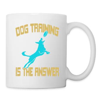 Dog Training Is The Answer Awesome Retro T-Shirt - Mug - white - Right