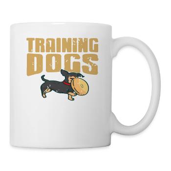 Training Dogs Is Calling & I Must Go Retro Funny - Mug - white - Right