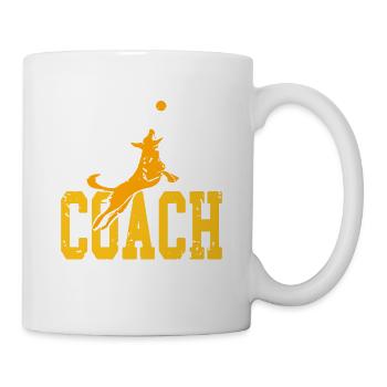 Retro Vintage COACH Cool Dog Trainer T-Shirt - Mug - white - Right
