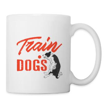 Je veux juste entraîner des chiens d’accord? Rétro Drôle - Mug blanc - blanc - Droite