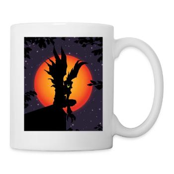 Scary Death Monster Creepy Moon Halloween Costume - Mug - white - Right