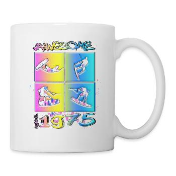 Awesome since 1975. Wakeboard Lifestyle - Mug - white - Right