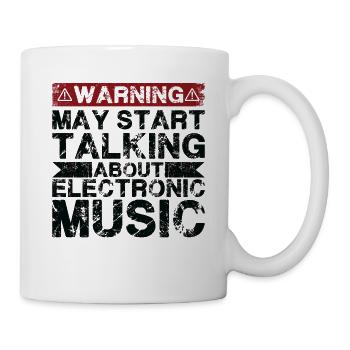 Talking about electronic music - Mug - white - Right
