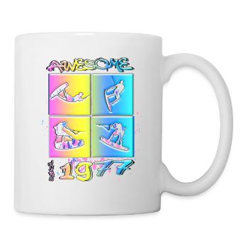 Awesome since 1977. Wakeboard Lifestyle - Mug - white - Right