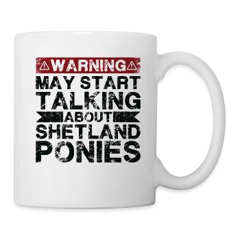 Parlez des poneys Shetland - Mug blanc - blanc - Droite