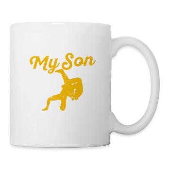 Je ne peux pas mon fils a la lutte drôle maman - Mug blanc - blanc - Droite