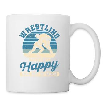 Wrestling macht mich glücklich Du nicht so sehr - Tasse - Weiß - Rechts