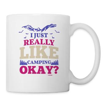 I just like camping - Mug - white - Right