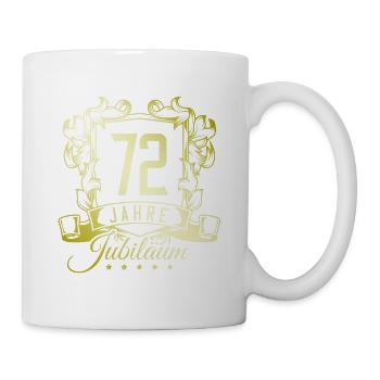 72 Zahl Wappen - Tasse - Weiß - Rechts