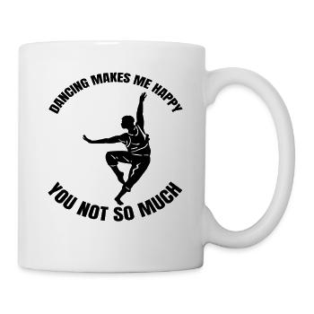Tanzen Hobby Geschenk Tanzsport Tänzer Sport - Tasse - Weiß - Rechts