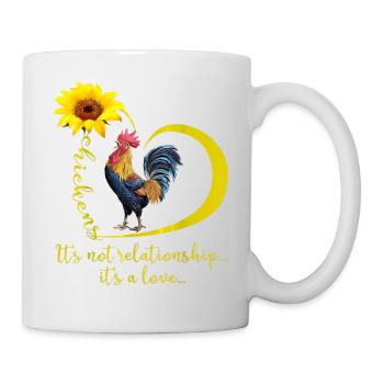 Huhn es ist ein Liebes-T-Shirt - Tasse - Weiß - Rechts