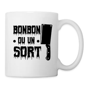 Des bonbons ou un sort - Mug blanc - blanc - Droite