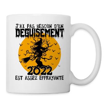 cadeau Halloween humour | Déguisement Halloween !! - Mug blanc - blanc - Droite