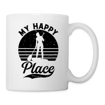 SUP Girl My Happy Place I Water Sports Stand Up Pa - Mug - white - Right