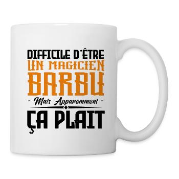 magicien barbu, citations barbe, cadeau magicien - Mug blanc - blanc - Droite